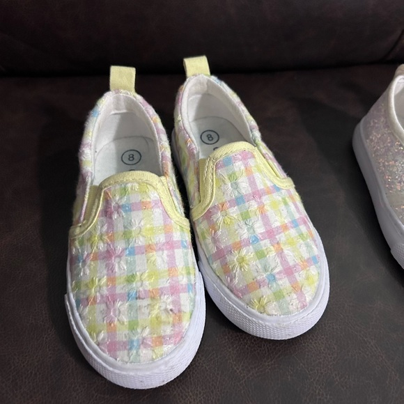 Cat & Jack Pastel Plaid Slip-On Sneakers - Picture 1 of 1